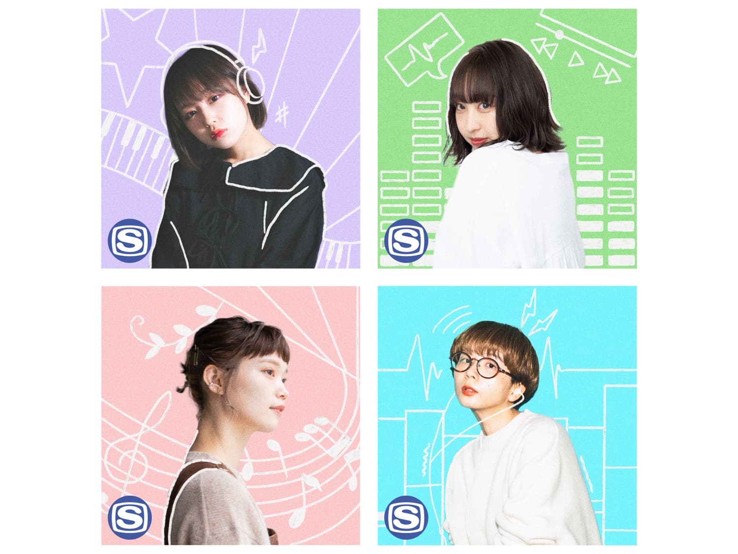 【なえなの、たけうちほのか、kinoko、むらはまはるか】Apple Musicにてプレイリストを公開！