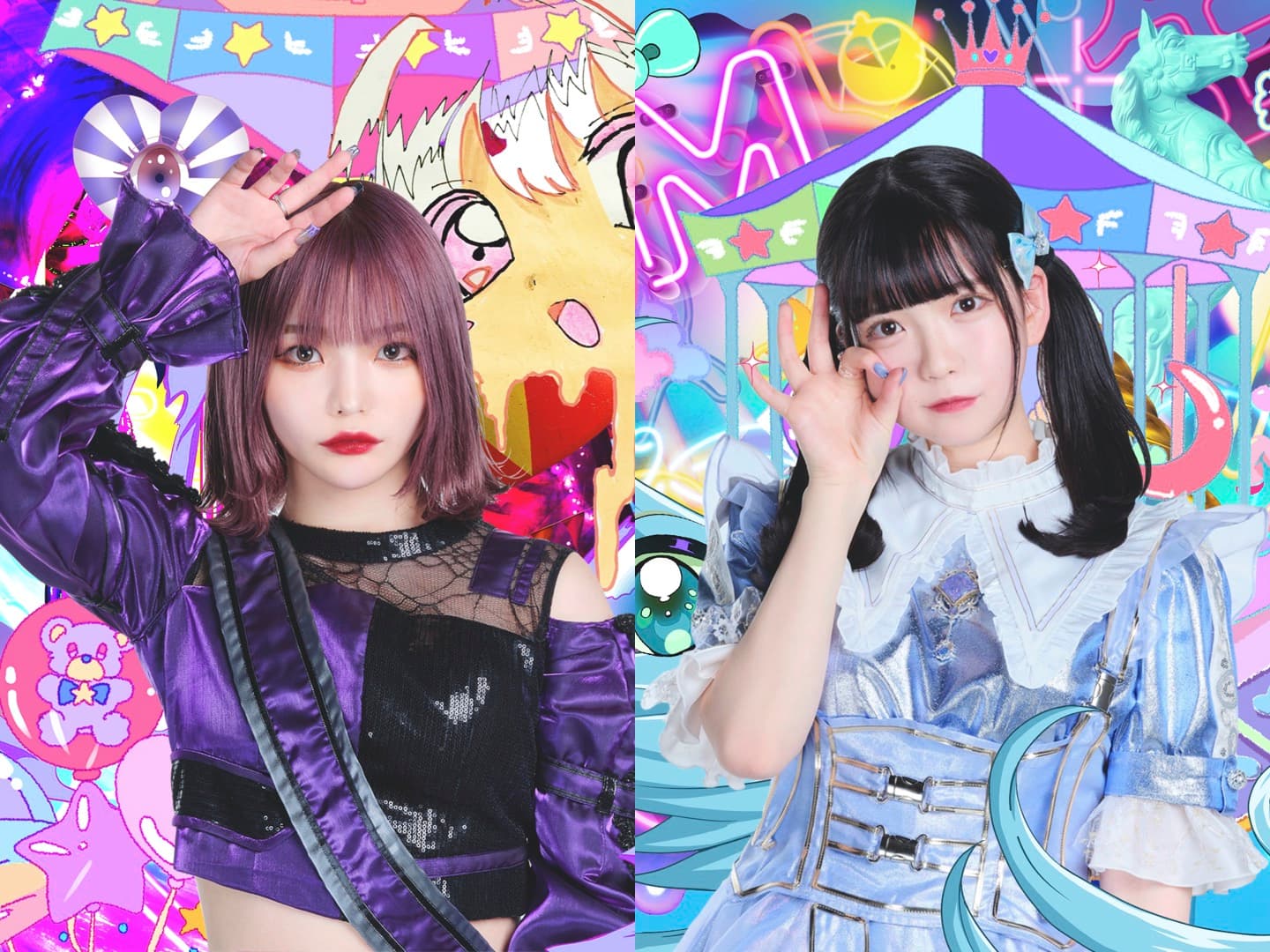 【ふてこ・みぽたぽた】アイドルグループ「夜光性アミューズ」としてデビュー&お披露目ライブ開催決定!